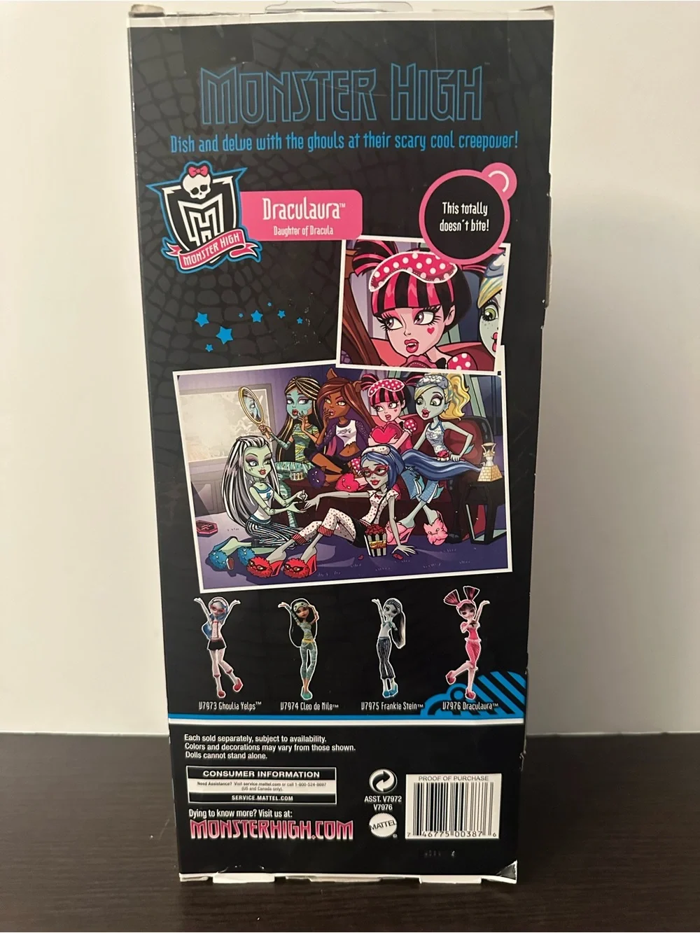 Monster High Draculaura Dead Tired Doll 2010- RARE-New in Box - Please Read!
